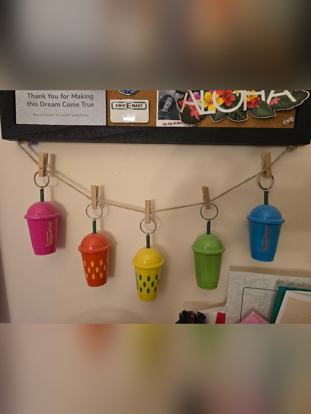 Vintage 2016 Starbucks Neon Frappuccino Keychain Set